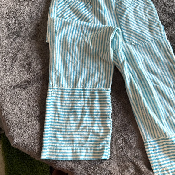 BDG Teal and white striped jumpsuit size M - Picture 5 of 8